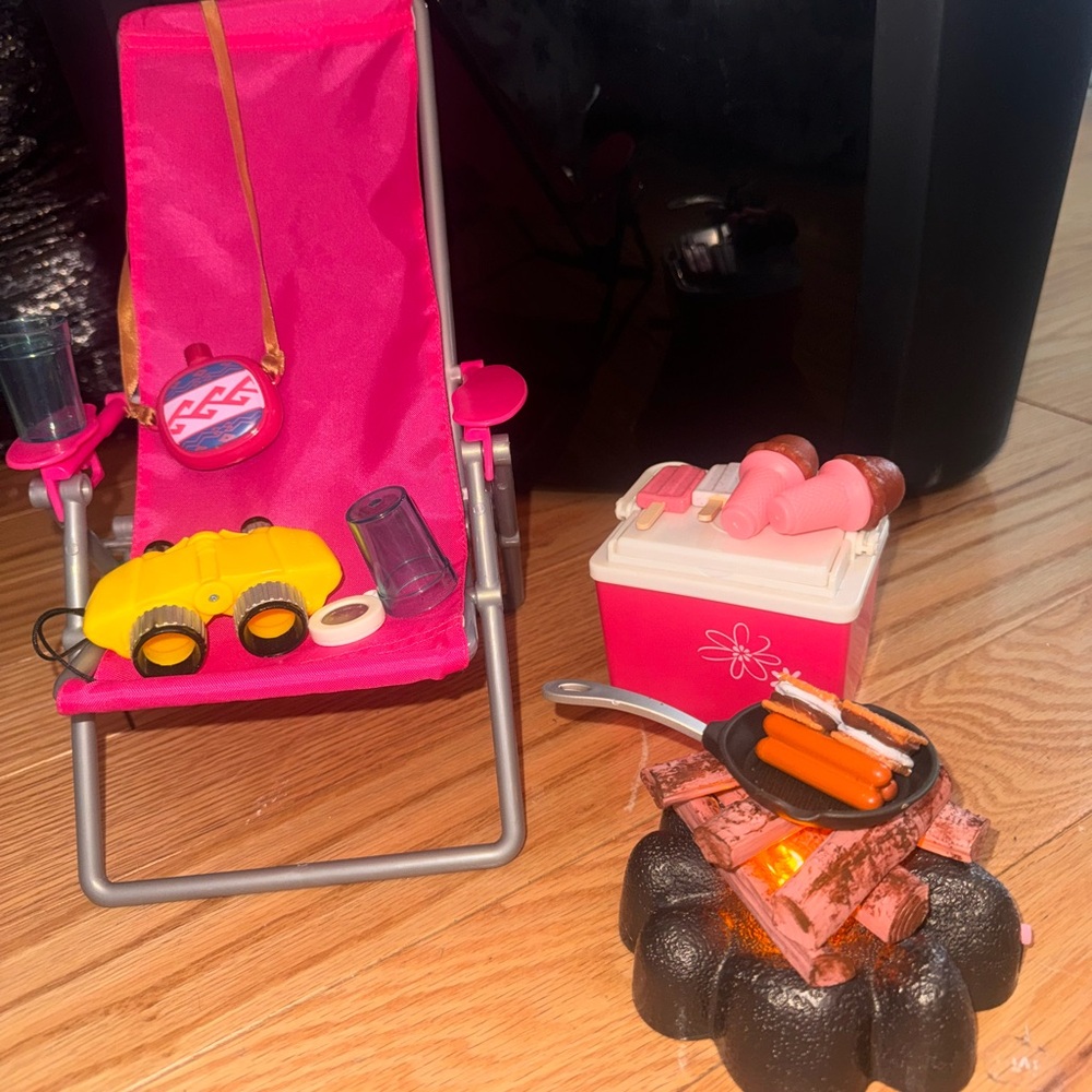 American doll camping set